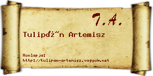 Tulipán Artemisz névjegykártya